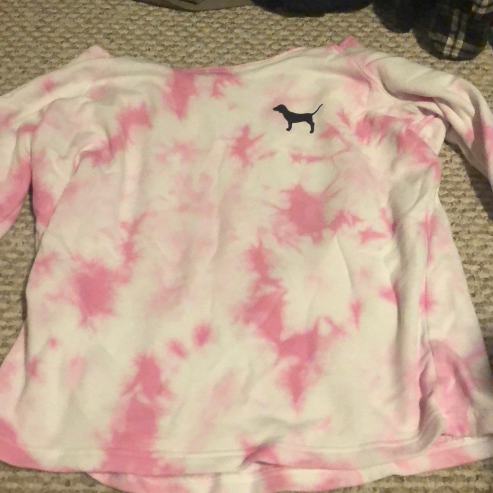 Pink Long Sleeve Tye Dye Shirt